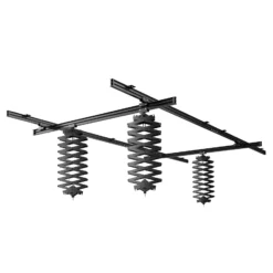 Walimex pro Deckenschienensystem 4 x 2,6 m Komplettset mit Schienen, 8 Deckenhaltern und 3 stufenlos ausziehbaren Scheren 40-215 cm bis zu 6 kg für effiziente Arbeit im Fotostudio freie Arbeitsfläche
