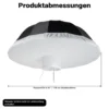 Walimex pro Diffusor für Parabol Reflexschirme Ø 105 cm – Lichtdiffusor für weiches, gleichmäßiges Licht in Fotostudio und Porträtfotografie