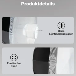 Walimex pro Diffusor für Parabol Reflexschirme Ø 105 cm – Lichtdiffusor für weiches, gleichmäßiges Licht in Fotostudio und Porträtfotografie