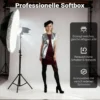 Walimex pro Diffusor für Parabol Reflexschirme Ø 129 cm – Lichtdiffusor für weiches, gleichmäßiges Licht in Fotostudio und Porträtfotografie