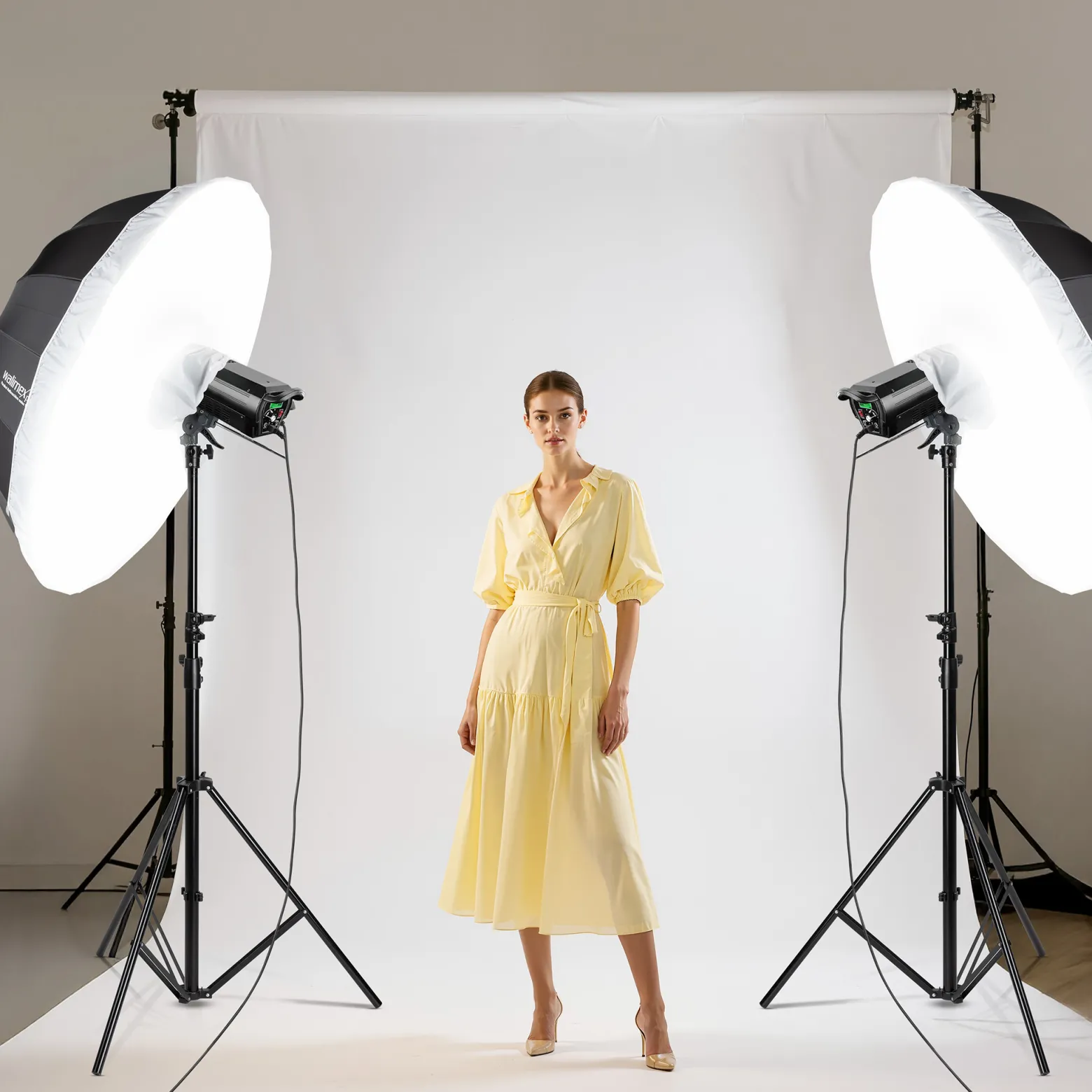 Walimex pro Diffusor für Parabol Reflexschirme Ø 129 cm – Lichtdiffusor für weiches, gleichmäßiges Licht in Fotostudio und Porträtfotografie