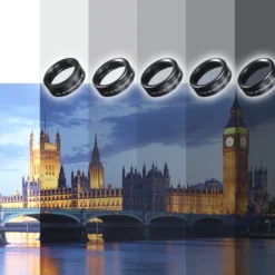 Walimex pro Drohnenfilter Set - mit CPL, ND 4, ND 8, ND 16, und Schutzhülle - für Drohnen Aufnahmen - kompatibel mit DJI Phantom 4 Pro - schwarz