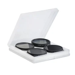 Walimex pro Drohnenfilter Set - mit CPL, ND 4, ND 8, ND 16, und Schutzhülle - für Drohnen Aufnahmen - kompatibel mit DJI Inspire 1 (X3)/Osmo - schwarz