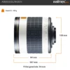Walimex pro 500/6,3 DSLR Spiegel Objektiv, Kameraobjektiv mit 500 mm Brennweite, Spiegelobjektiv für Vollformat und APS-C Kamera, hochwertiges Kamera Equipment