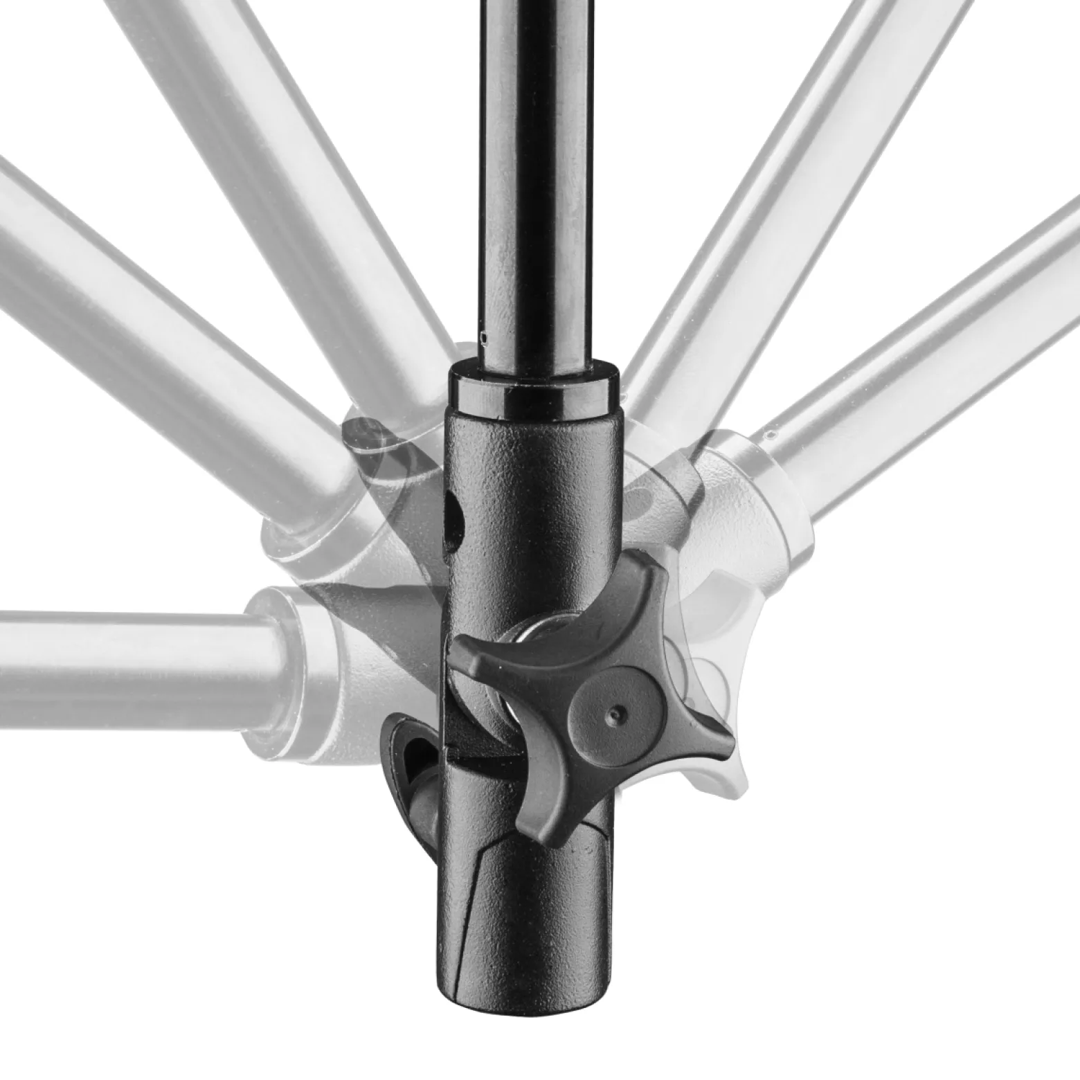 Walimex pro Dual Flash Bracket System mit Ausleger - mit 2x Blitzschuh, 2x Standaraufnahme für Lichtschirm, Feststellrad - Dualhalter Ausleger für Kamera Studio