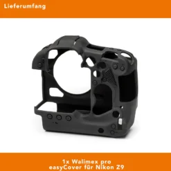 Walimex pro easyCover für Nikon Z9 – angenehm griffige Silikon-Schutzhülle, Kamera-Abdeckung - passgenau, uneingeschränkte Bedienbarkeit