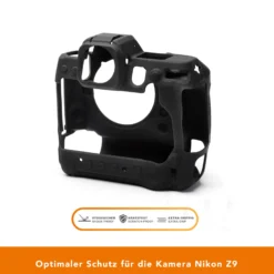 Walimex pro easyCover für Nikon Z9 – angenehm griffige Silikon-Schutzhülle, Kamera-Abdeckung - passgenau, uneingeschränkte Bedienbarkeit