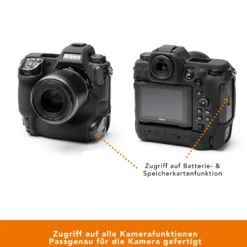 Walimex pro easyCover für Nikon Z9 – angenehm griffige Silikon-Schutzhülle, Kamera-Abdeckung - passgenau, uneingeschränkte Bedienbarkeit