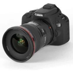 Walimex pro easyCover Kamera Schutzhülle kompatibel mit Canon 100D, rutschsichere Silikonhülle, Kameraabdeckung für uneingeschränkte Bedienbarkeit