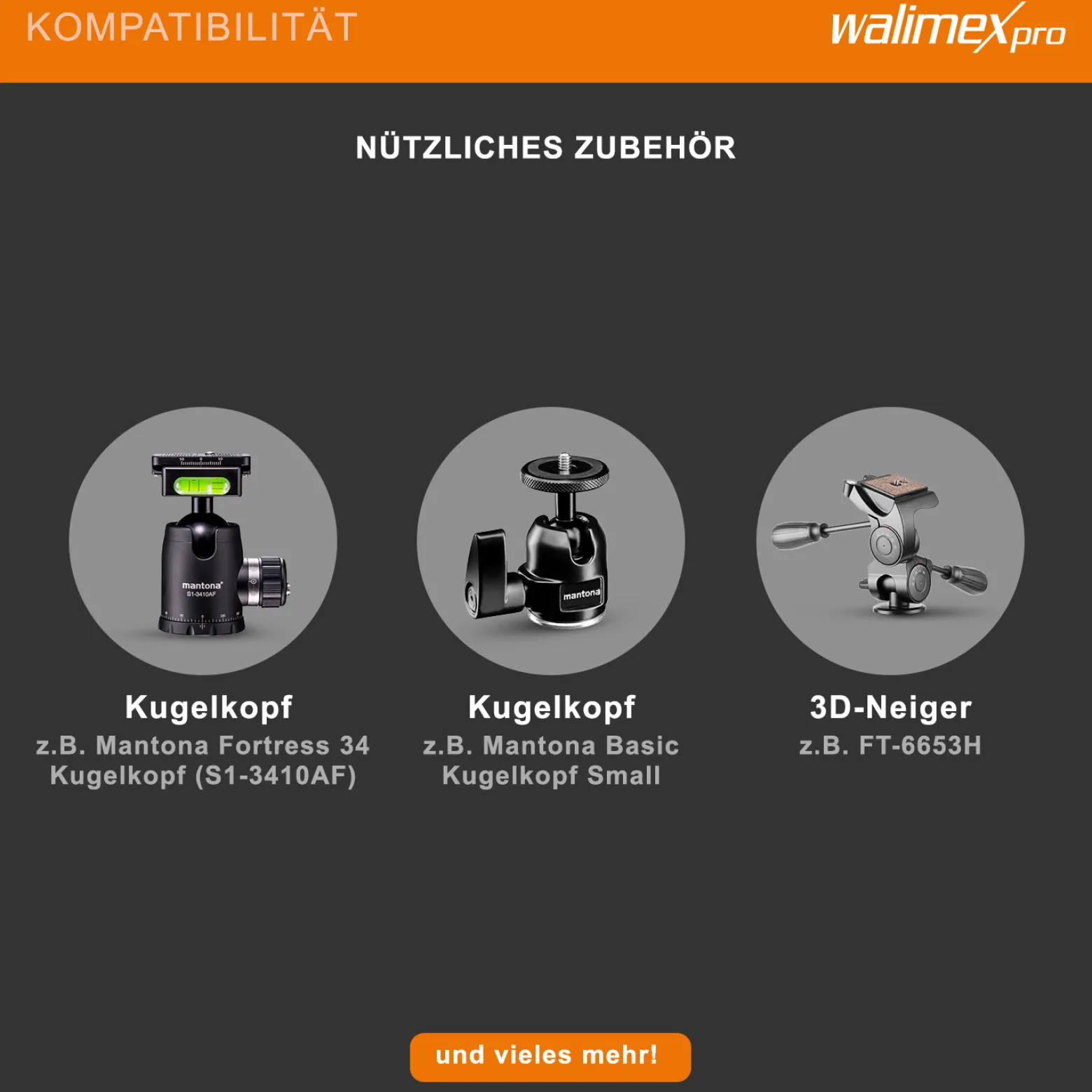 Walimex pro Einbeinstativ 171 cm, robustes Fotostativ aus Aluminium, Kamerastativ mit 3 kg Traglast, Stativ für Spiegelreflex und Kompaktkamera, inkl. Transporttasche