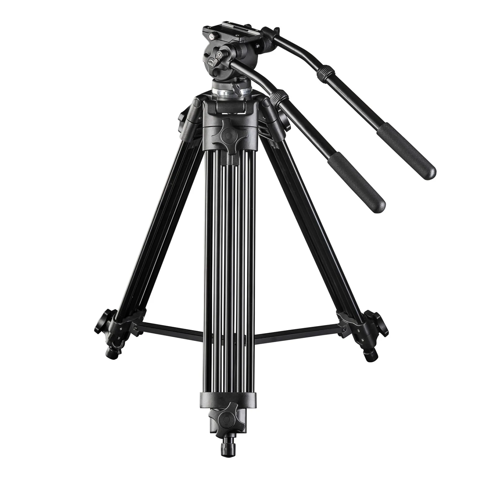 Walimex pro EI-717 Pro 133 Videostativ - 680 x 160 x 160 mm / Max. Traglast 6 kg / Höhe 64-133 cm - mit Tasche - Dreibein Stativ für Foto Atelier und Studio - schwarz