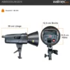 Walimex pro Emerger 200 Set Single Studioblitz mit 200 Ws Blitzleistung, Blitzgerät mit 2,4 GHz Funk, mit Softbox 60 x 90 cm und Lampenstativ, inkl. Transporttasche