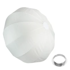 Walimex pro Essential Ballon Softbox 80cm + Elinchrom Adapter 15,2cm, 360° Lichtdiffusor, inkl. Bowens Adapter, kompatibel mit allen gängigen Blitz-/Dauerlichter mit Bowensanschluss