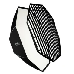 Walimex pro Essential Softbox Octagon 150cm, um 360° drehbar, einfacher Aufbau, inkl. Grid, Bowens Adapter und Transporttasche, ideal für Porträts und Beauty-Aufnahmen