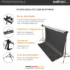Walimex pro 3-fach Hintergrundsystem 145-290 cm breit, Hintergrundständer für bis zu 3 Leinwände aus Papier & Stoff, Fotohintergrund bis 250 cm Höhe für Fotografie, Video & Green Screen