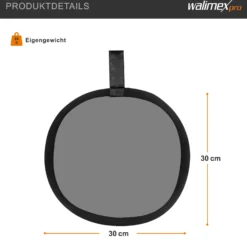 Walimex pro Faltbare Graukarte 30 x 30 cm graue Seite für Belichtungsmessung und weiße Seite für Weißabgleich