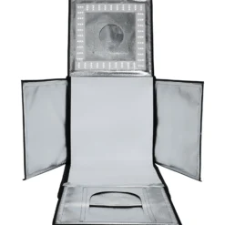 Walimex pro faltbarer LED Aufnahmewürfel 40 x 40 cm mobiles Fotostudio mit LED-Beleuchtung, 4 Hintergründen & Diffusor