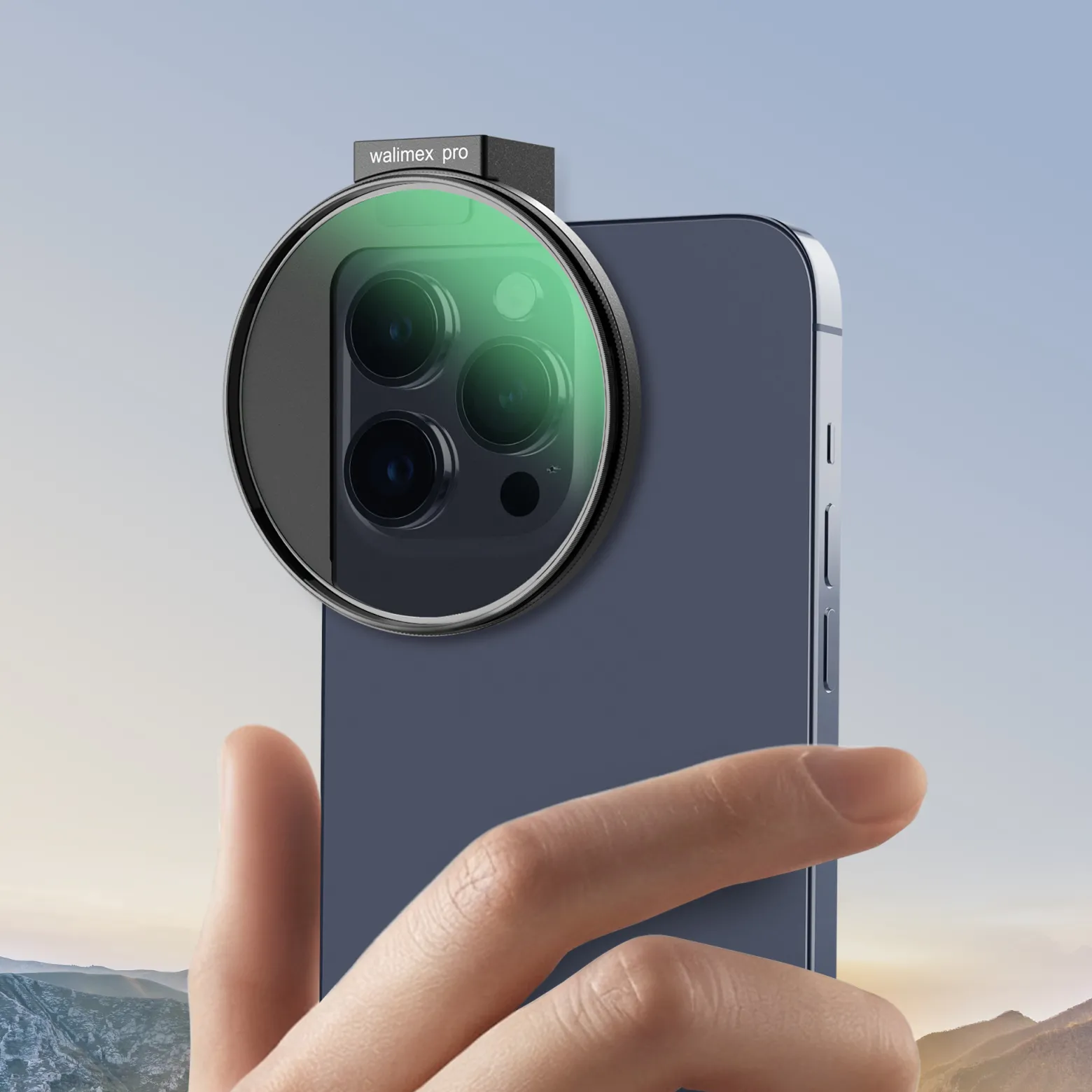 Walimex pro Filterhalter 67 mm für Handykamera, Cold Shoe Mount für LED und Mikrofon, professionelles Fotografieren mit Smartphone, Halterung für Diffusionsfilter, ND Filter, Polfilter
