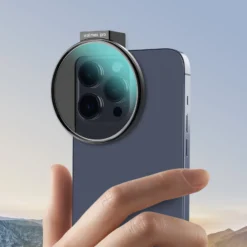 Walimex pro Filterhalter 67 mm für Handykamera, inkl. Diffusionsfilter 67 mm, Cold Shoe Mount für LED und Mikrofon, Fotozubehör für professionelles Fotografieren mit Smartphone und Handy
