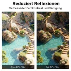 Walimex pro Filterhalter 67 mm für Handykamera, inkl. Polfilter 67 mm, Cold Shoe Mount für LED und Mikrofon, Fotozubehör für professionelles Fotografieren mit Smartphone und Handy