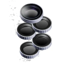 Walimex pro Filter Set für DJI OSMO Action CPL/ND MC - ND4 ND8 ND16 ND32 und CPL Polfilter - 16x mehrschichtvergütet Glas, Alurahmen - kratzresistent ölbeständig wasserresistent