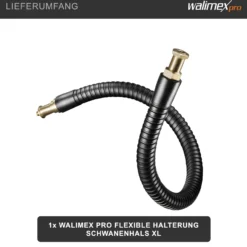 Walimex pro Flexible Halterung Schwanenhals XL 630 x 19 x 19 mm mit 5/8