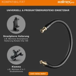 Walimex pro Flexible Halterung Schwanenhals XL 630 x 19 x 19 mm mit 5/8