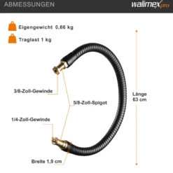 Walimex pro Flexible Halterung Schwanenhals XL 630 x 19 x 19 mm mit 5/8