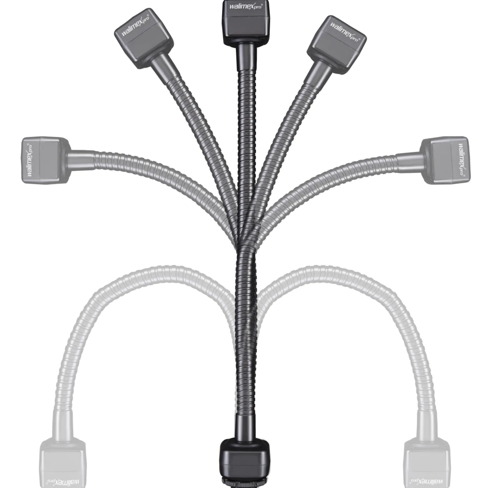 Walimex pro flexibler TTL Schwanenhals - 340 x 40 x 40 mm - aus Metall - Blitzhalterung für Blitzschuh TTL-fähiger Kameras/Blitze - kompatibel mit Canon