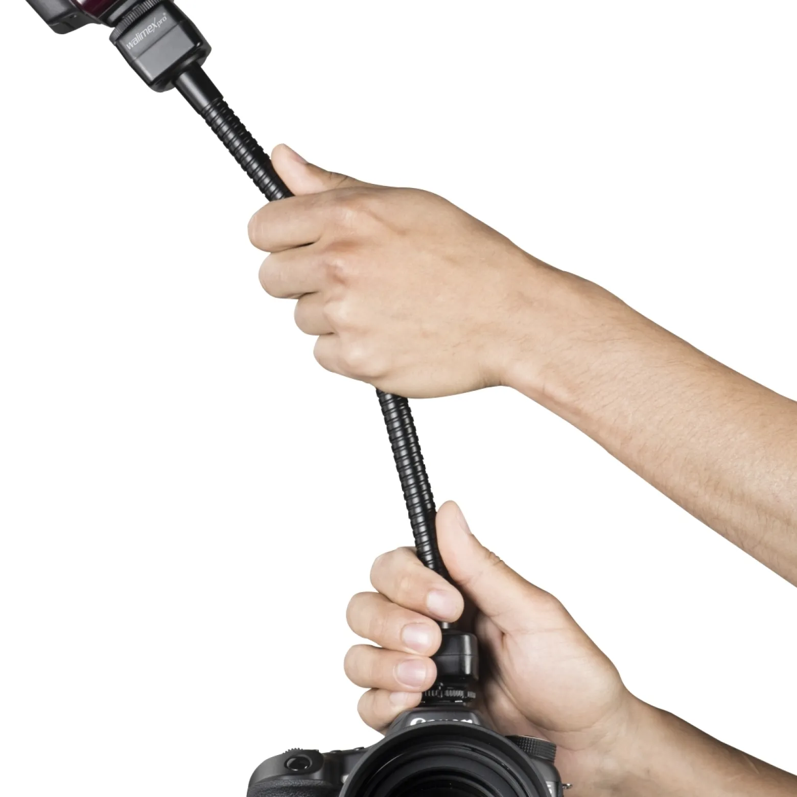 Walimex pro flexibler TTL Schwanenhals - 340 x 40 x 40 mm - aus Metall - Blitzhalterung für Blitzschuh TTL-fähiger Kameras/Blitze - kompatibel mit Canon