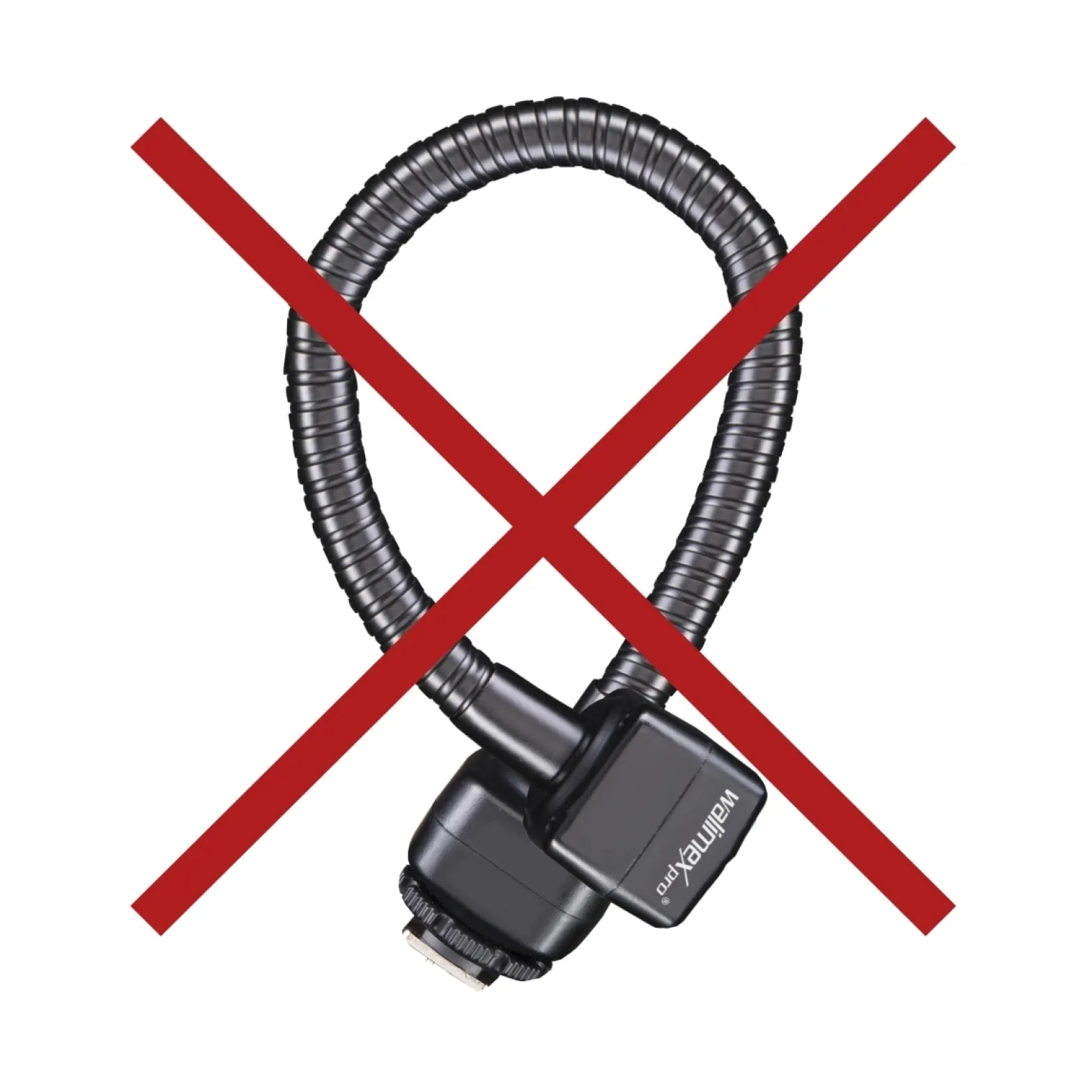 Walimex pro flexibler TTL Schwanenhals - 340 x 40 x 40 mm - aus Metall - Blitzhalterung für Blitzschuh TTL-fähiger Kameras/Blitze - kompatibel mit Canon