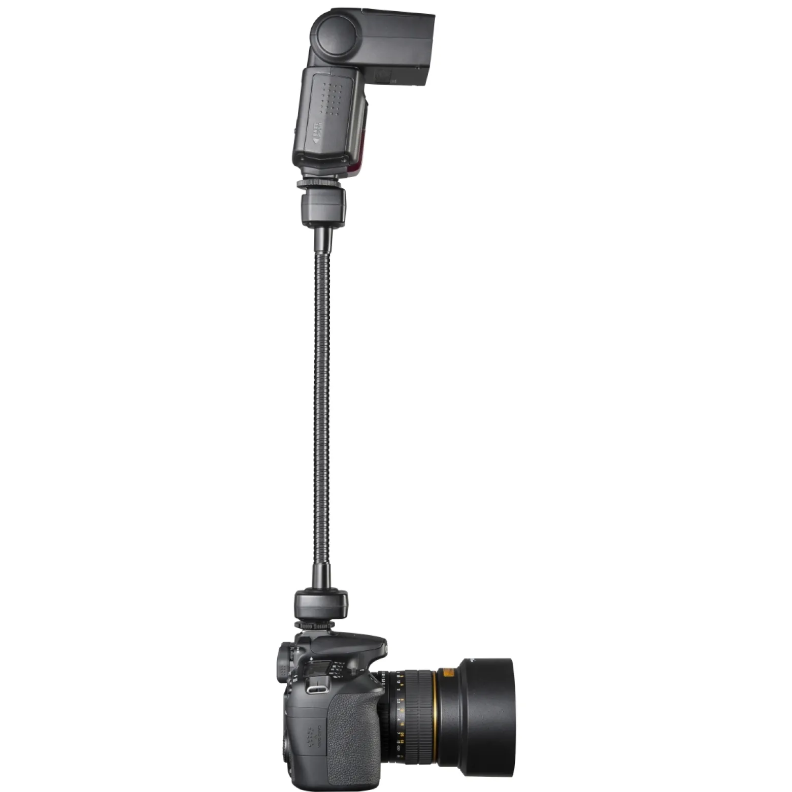 Walimex pro flexibler TTL Schwanenhals - 340 x 40 x 40 mm - aus Metall - Blitzhalterung für Blitzschuh TTL-fähiger Kameras/Blitze - kompatibel mit Canon
