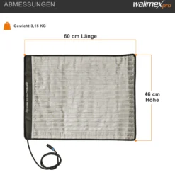 Walimex pro Flex LED 1000 Bi Color Leuchtmatte, 100 W Flächenleuchte, flexible Studioleuchte dimmbar, spritzwassergeschützte Videoleuchte mit Display und Akku-Steckplatz