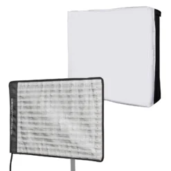 Walimex pro Flex LED 500 Bi Color Leuchtmatte Set inkl. Softbox, 50 W Flächenleuchte, flexible Studioleuchte dimmbar, Soft Box 50 x 36 x 10 cm für weiches Licht