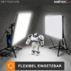 Walimex pro Flex LED 1000 Bi Color Leuchtmatte Set inkl. Softbox mit Frontdiffusor, 100 W Flächenleuchte, flexible Studioleuchte dimmbar, spritzwassergeschützte Videoleuchte