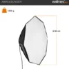 Walimex pro Fotostudio Set mit Softbox 60 cm und 4x LED je 35 W, Soft Box mit 135° Neigung, Studio Beleuchtung mit Diffusor und Daylight Farbtemperatur