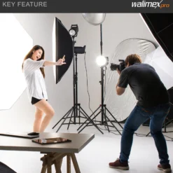 Walimex pro Fotostudio Set mit Softbox 60 cm und 4x LED je 35 W, Soft Box mit 135° Neigung, Studio Beleuchtung mit Diffusor und Daylight Farbtemperatur