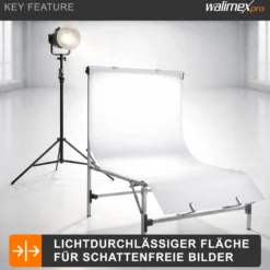 Walimex pro Fototisch Tavola Aufnahmehöhe 28 cm, Aufnametisch für Produktfotografie mit Diffusionsoberfläche, bis 5 kg Traglast, Fotostudio Hintergrund für professionelle Bilder