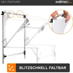 Walimex pro Fototisch Tavola Aufnahmehöhe 28 cm, Aufnametisch für Produktfotografie mit Diffusionsoberfläche, bis 5 kg Traglast, Fotostudio Hintergrund für professionelle Bilder