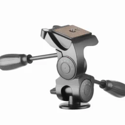 Walimex pro FT-6653H Profi 3 Wege Neiger - 190 x 190 x 135 mm - max. 6 kg - 1/4" / 3/8" Anschluss - Aluminium - 3D Stativneiger inkl. Schnellwechselplatte - 3-Way-Pan für Fotografie und Videografie