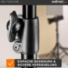 Walimex pro FT-8051 Lampenstativ bis 260 cm Höhe mit Federdämpfung inkl. 3/8" Adapter & Taschen