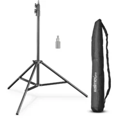 Walimex pro FT-8051 Lampenstativ bis 260 cm Höhe mit Federdämpfung inkl. 3/8