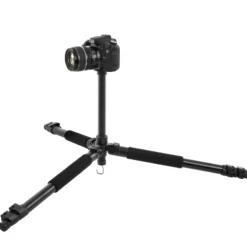 Walimex pro FT-665T Stativ bis 12 kg, Kamerastativ mit 3D-Neiger, Dreibeinstativ bis 185 cm ausziehbar, Fotostativ mit Libelle, Kompass, Schaumstoffgriffe