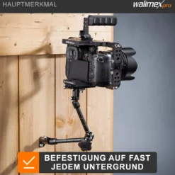 Walimex pro Gelenkarm Verdrehschutz Set Größe L / 28 cm - 300 x 80 x 80 mm - mit 2x 1/4