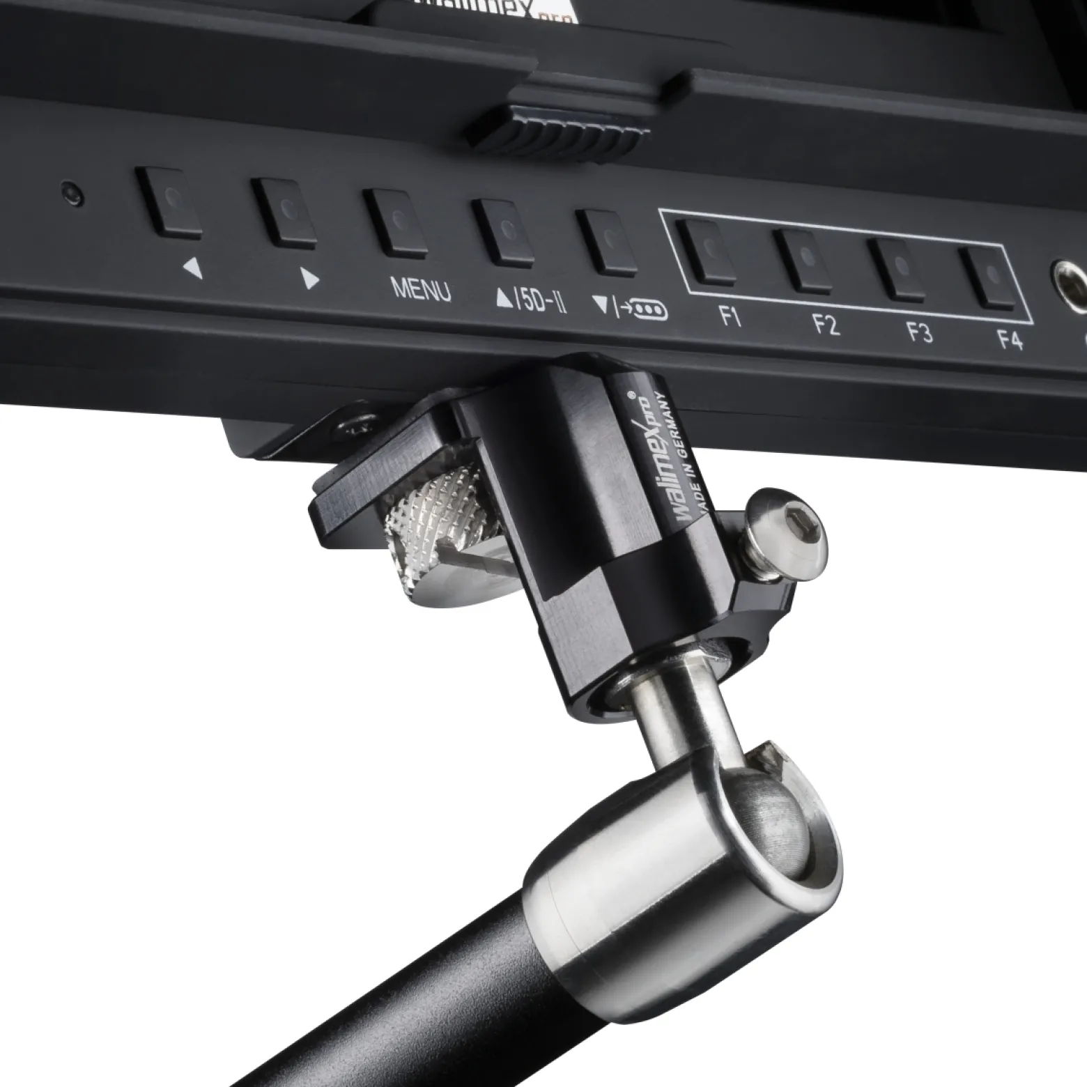 Walimex pro Gelenkarm Verdrehschutz - 25 x 40 x 25 mm - mit 2x 1/4" Schraube u. 1/4" Innengewinde - für Photo und Video Rigs, Cages, Gelenkarme
