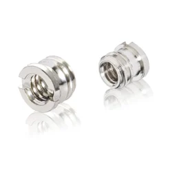 Walimex pro Gewindeadapter "1/4 auf 3/8 Zoll" aus Edelstahl, 2er Set Stativ Gewinde Adapter für Kamera, Stativ, Stativkopf und Neiger