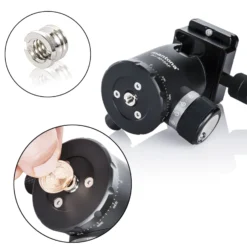 Walimex pro Gewindeadapter "1/4 auf 3/8 Zoll" aus Edelstahl, 2er Set Stativ Gewinde Adapter für Kamera, Stativ, Stativkopf und Neiger