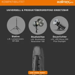 Walimex pro Guardian Studiotasche – 1100 x 220 x 220 mm – Tasche für Foto Equipment – mit Trenner, Polsterung, Gurt und Reißverschlüssen – Perfekter Schutz für Studioblitze und Kameras