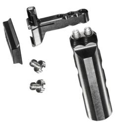 Walimex pro Handgriff für Aptaris Cage System - mit L Winkel, Justierschiene - aus Aluminium - für linke oder rechte Hand, oben oder seitlich nutzbar - Foto Video Zubehör