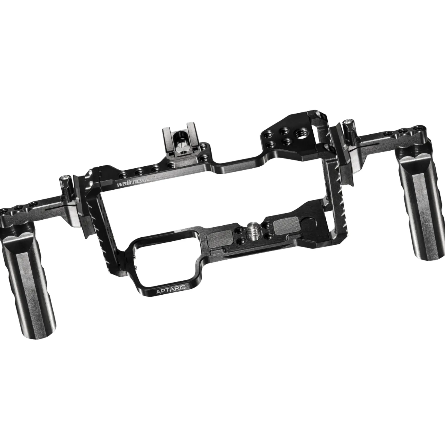 Walimex pro Handgriff für Aptaris Cage System - mit L Winkel, Justierschiene - aus Aluminium - für linke oder rechte Hand, oben oder seitlich nutzbar - Foto Video Zubehör